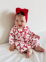 Red Bows / Organic Pointelle Lounge Set