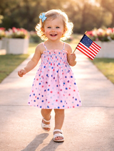 Splendid Stars Pink / Muslin Smocked Tube Dress