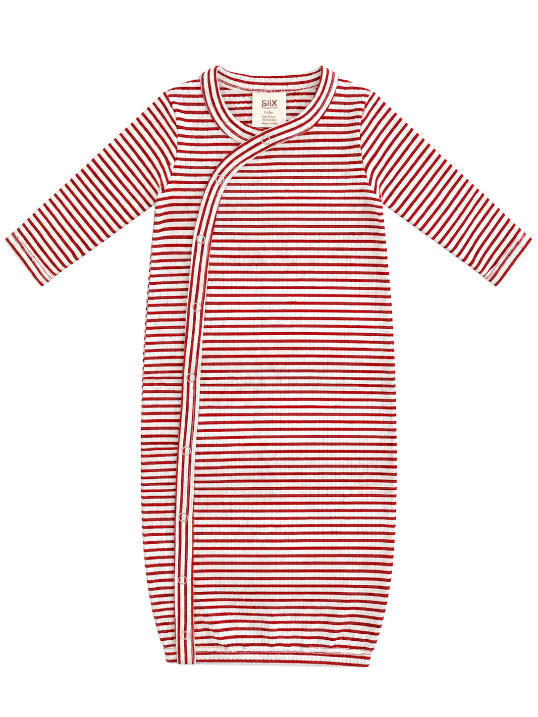 Red Stripe / Ribbed Gown