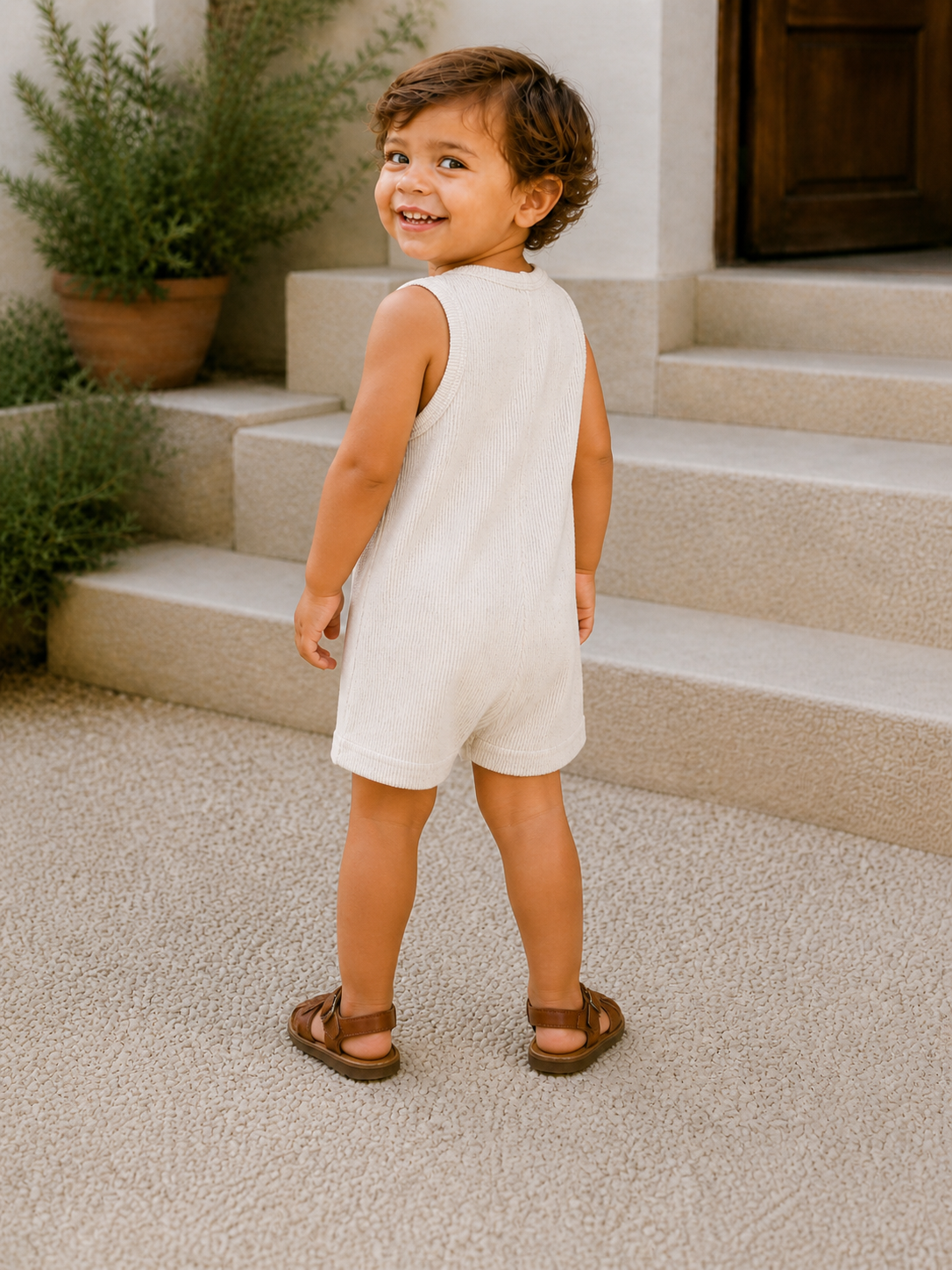 Cream Speckle / Ribbed Shortie