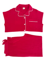 Red / Organic Pointelle Women's Lounge Set