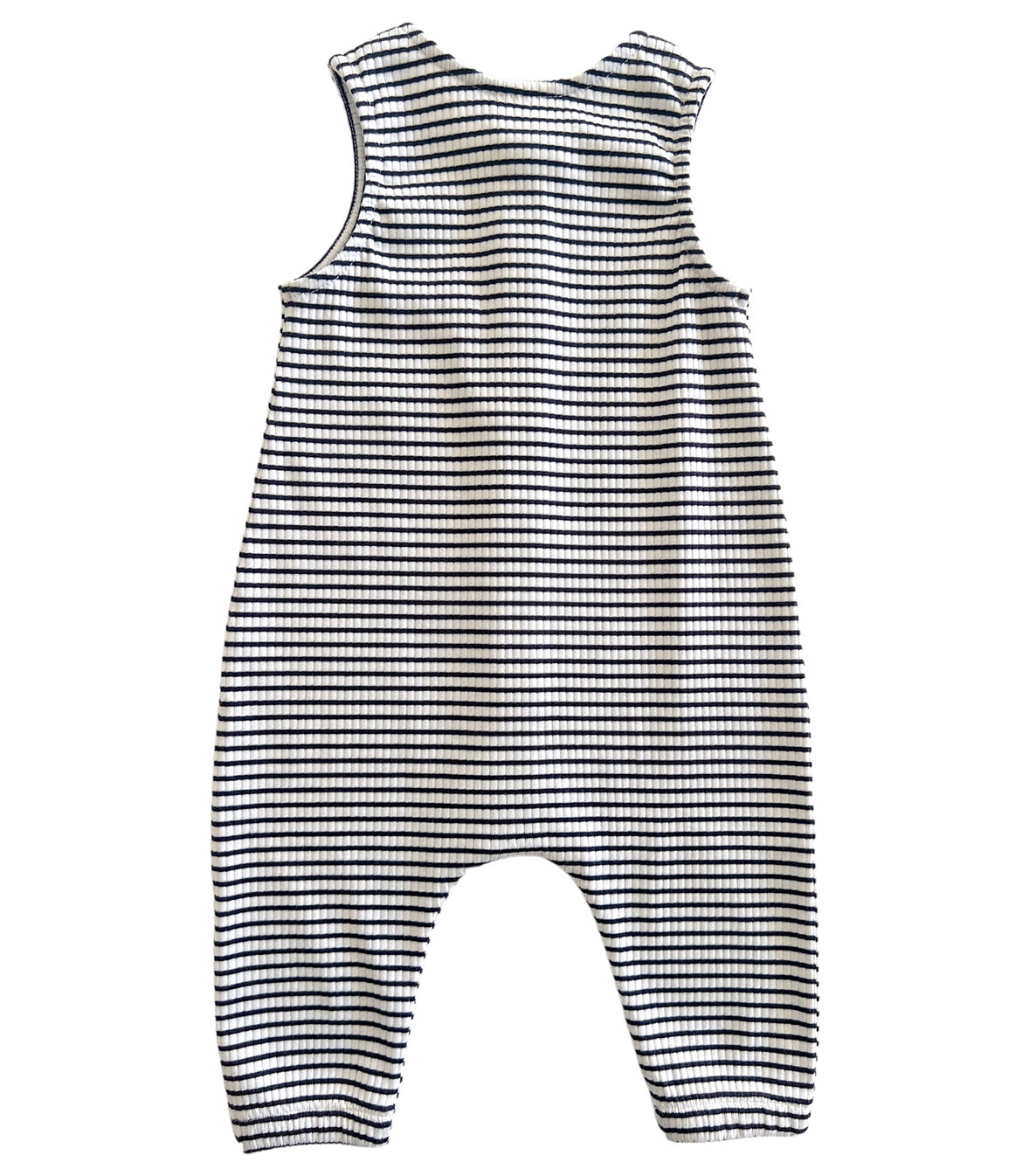 Black Stripe / Organic Ribbed Bay Jumpsuit