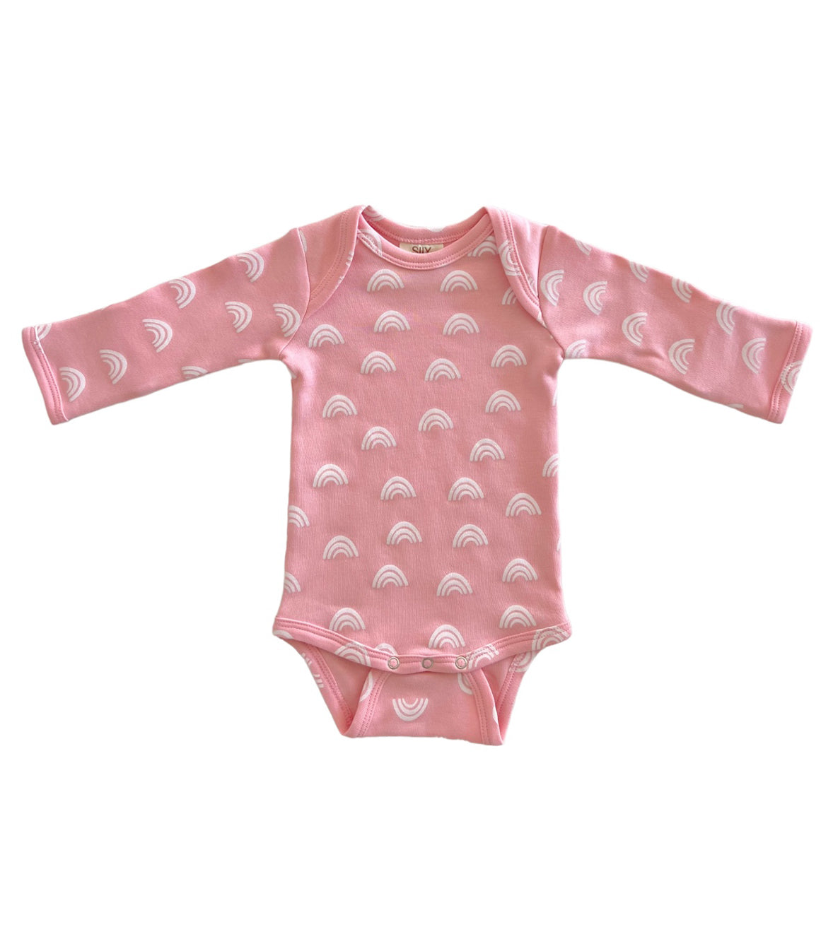 Blush Rainbow / Organic Long Sleeve Bodysuit