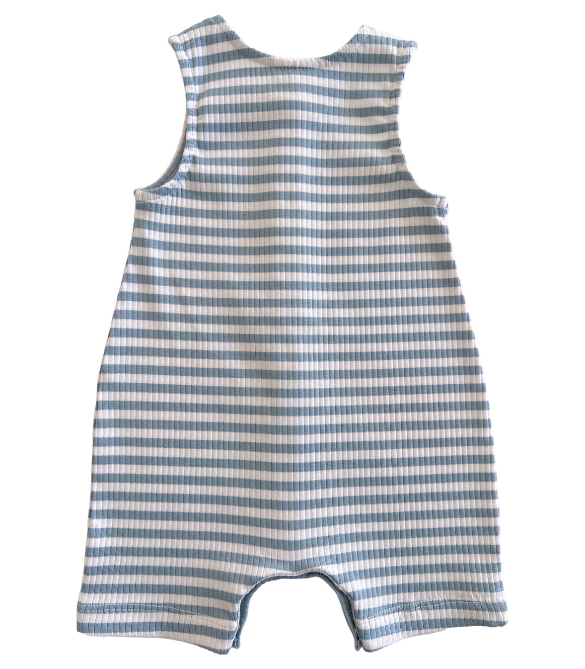 Dusty Blue Stripe / Organic Ribbed Bay Shortie