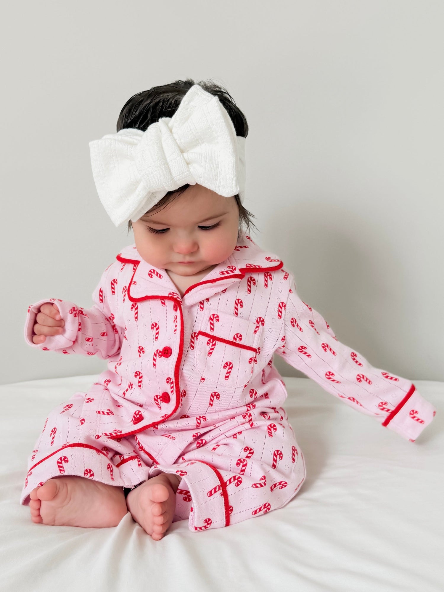 Pink Candy Cane / Organic Pointelle Lounge Set