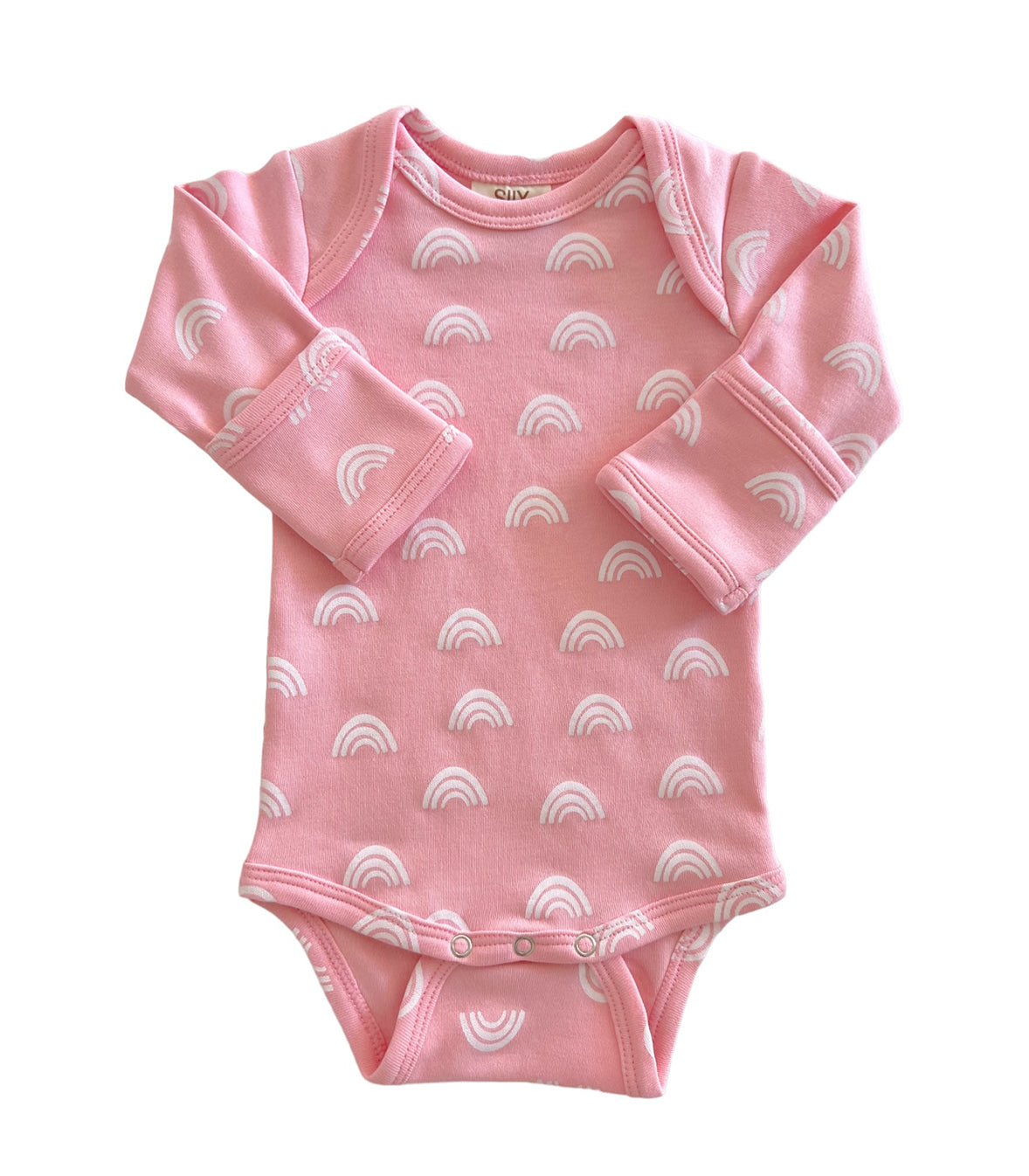 Blush Rainbow / Organic Long Sleeve Bodysuit