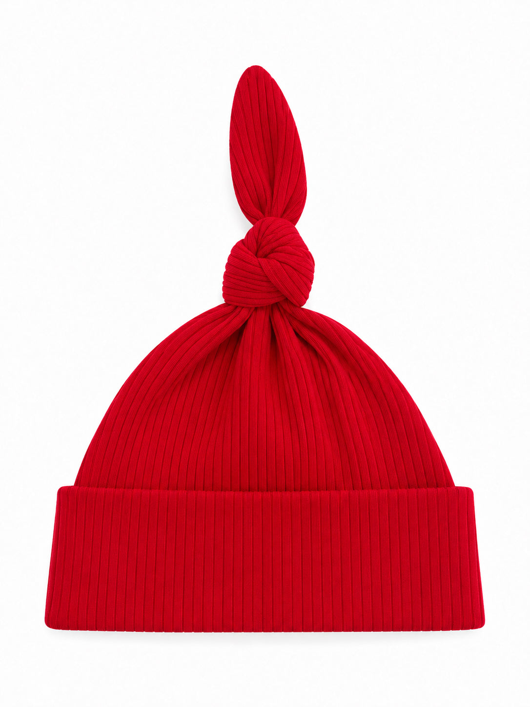Red / Ribbed Beanie