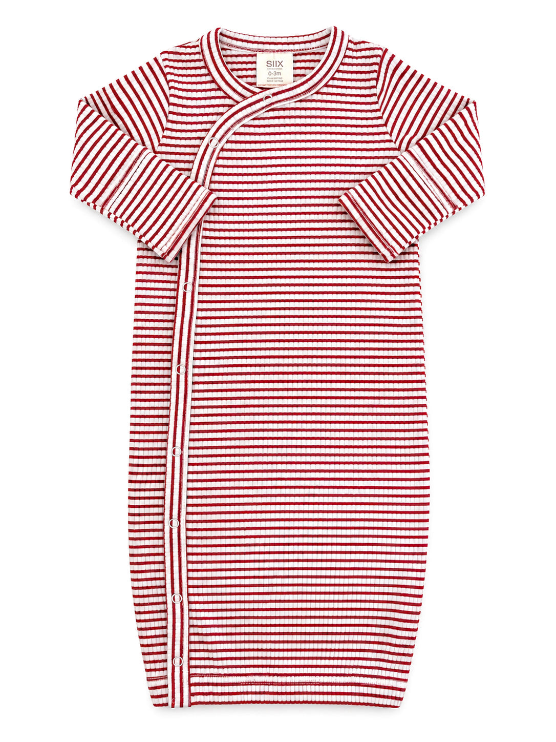 Red Stripe / Ribbed Gown