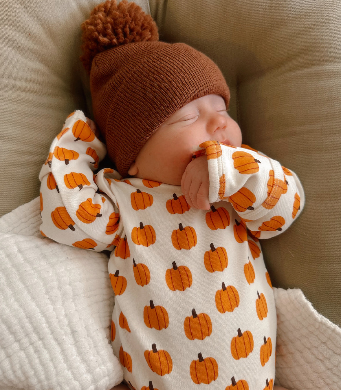 Pumpkin / Organic Long Sleeve Bodysuit