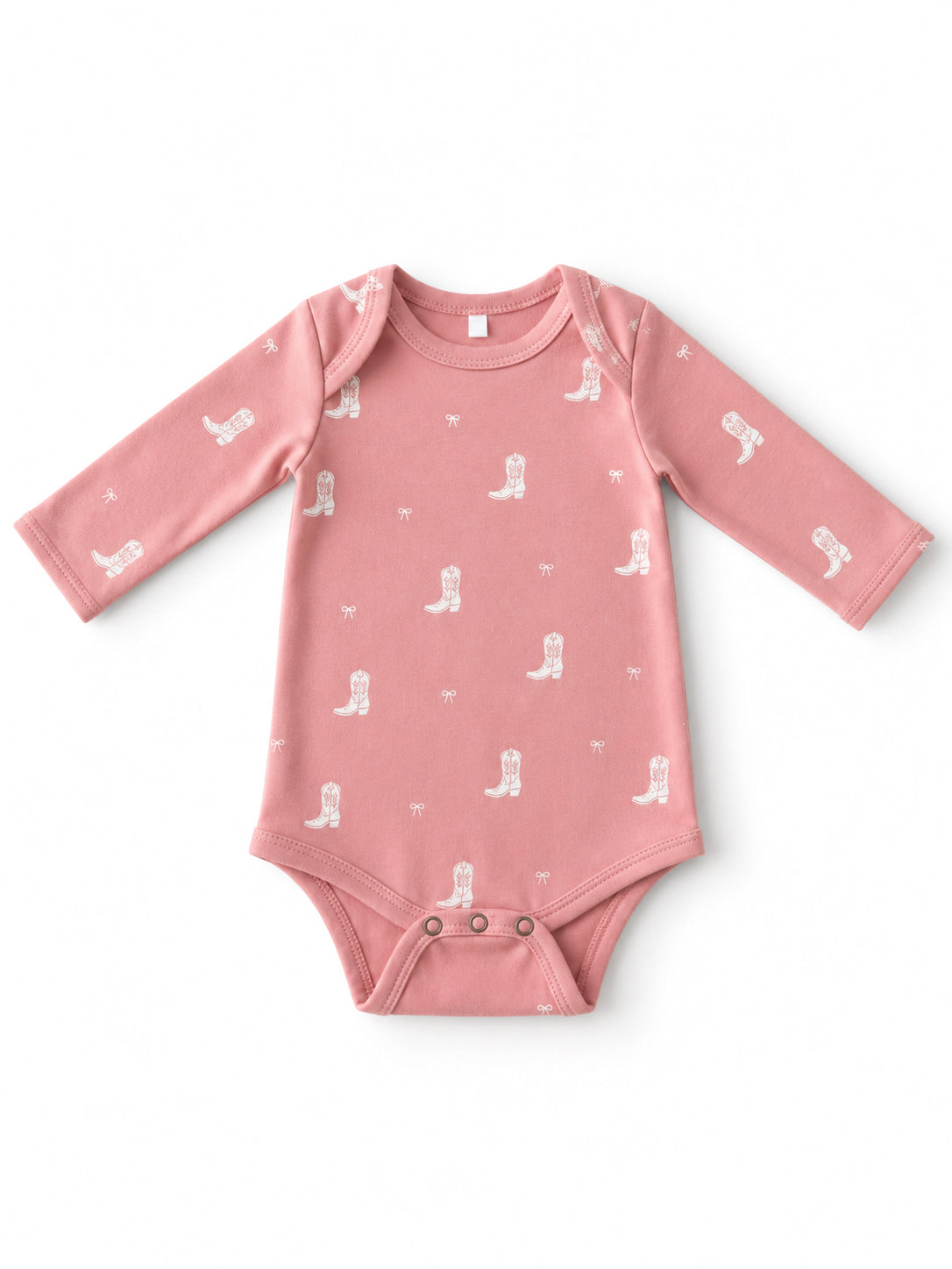 Boots & Bows / Organic Cotton Long Sleeve Bodysuit