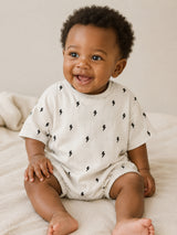 Lightning Bolts / Organic Pointelle T-Shirt Bubble