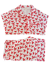 Red Bows / Organic Pointelle Women's Lounge Set