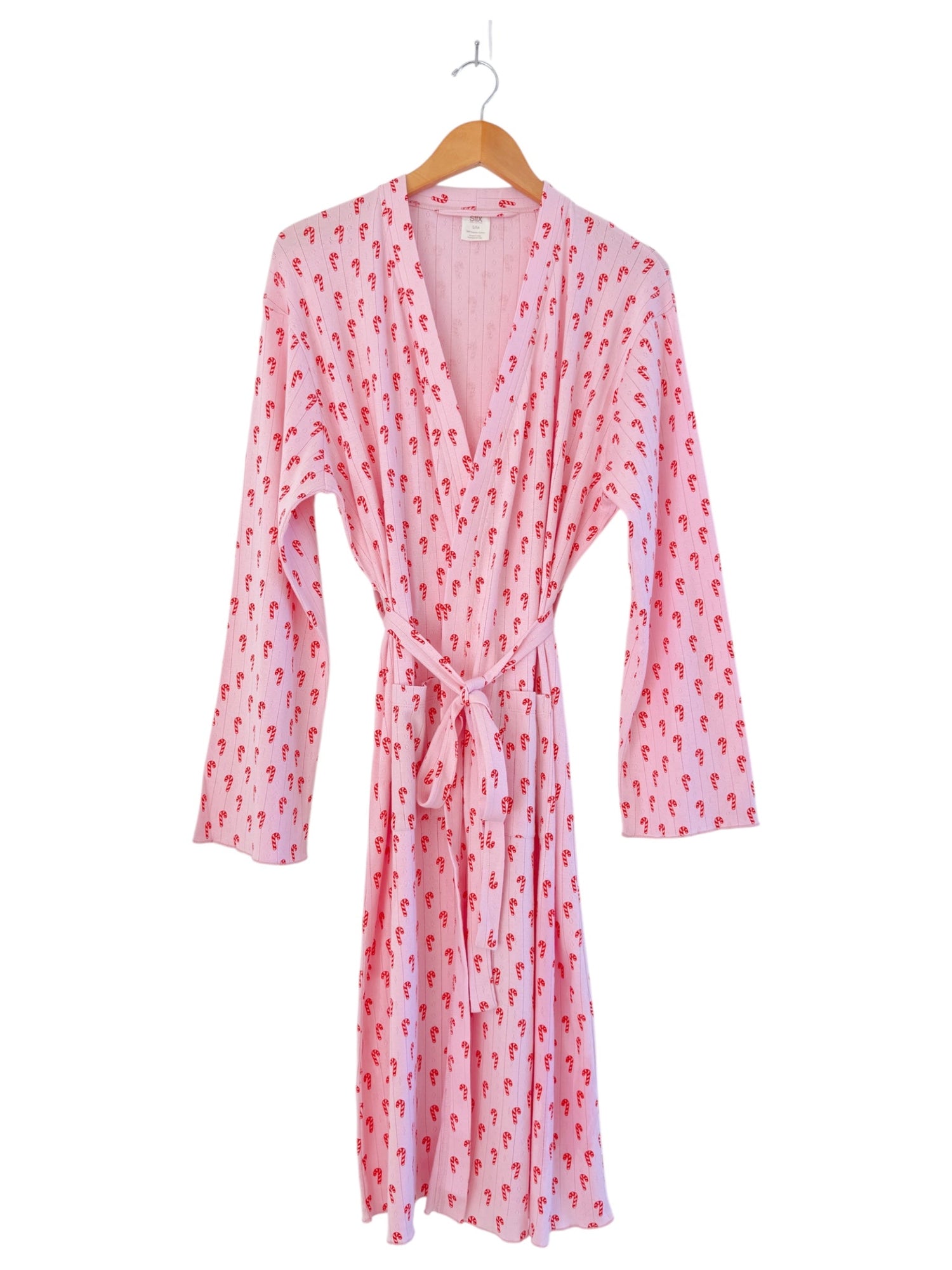 Pink Candy Cane / Organic Pointelle Women's Robe