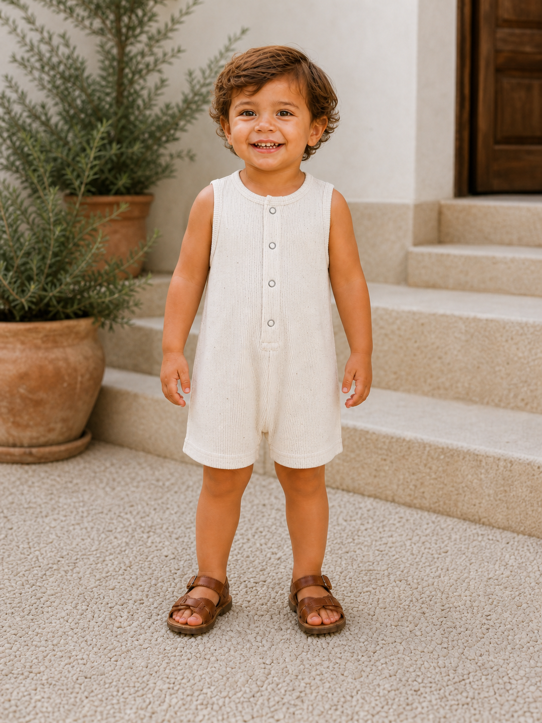 Cream Speckle / Ribbed Shortie