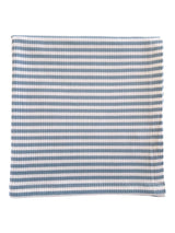 Dusty Blue Stripe / Organic Ribbed Swaddle