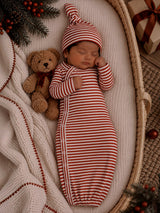 Red Stripe / Ribbed Gown