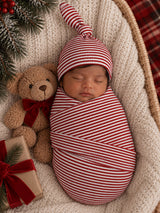 Red Stripe / Ribbed Swaddle