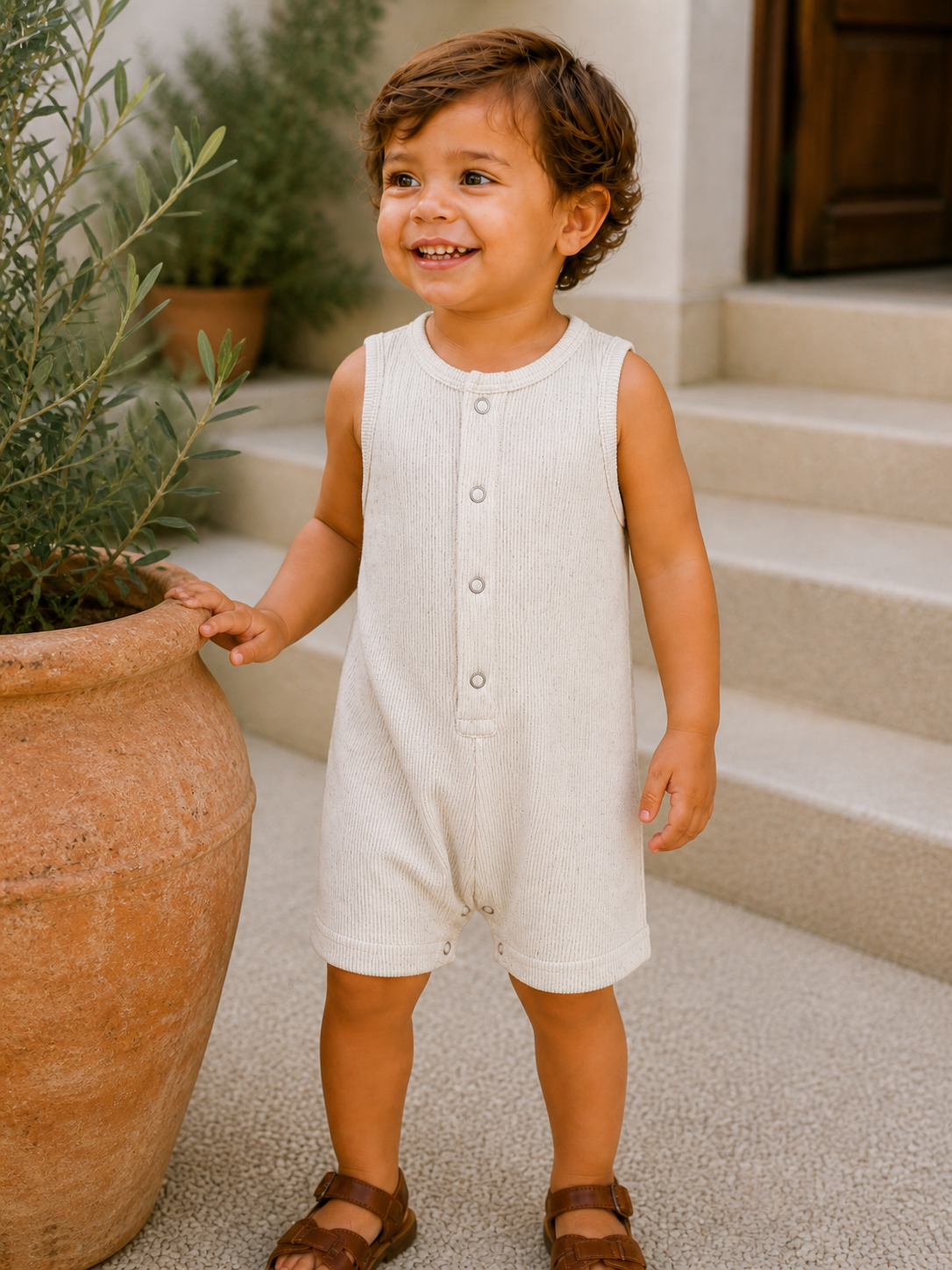 Cream Speckle / Ribbed Shortie