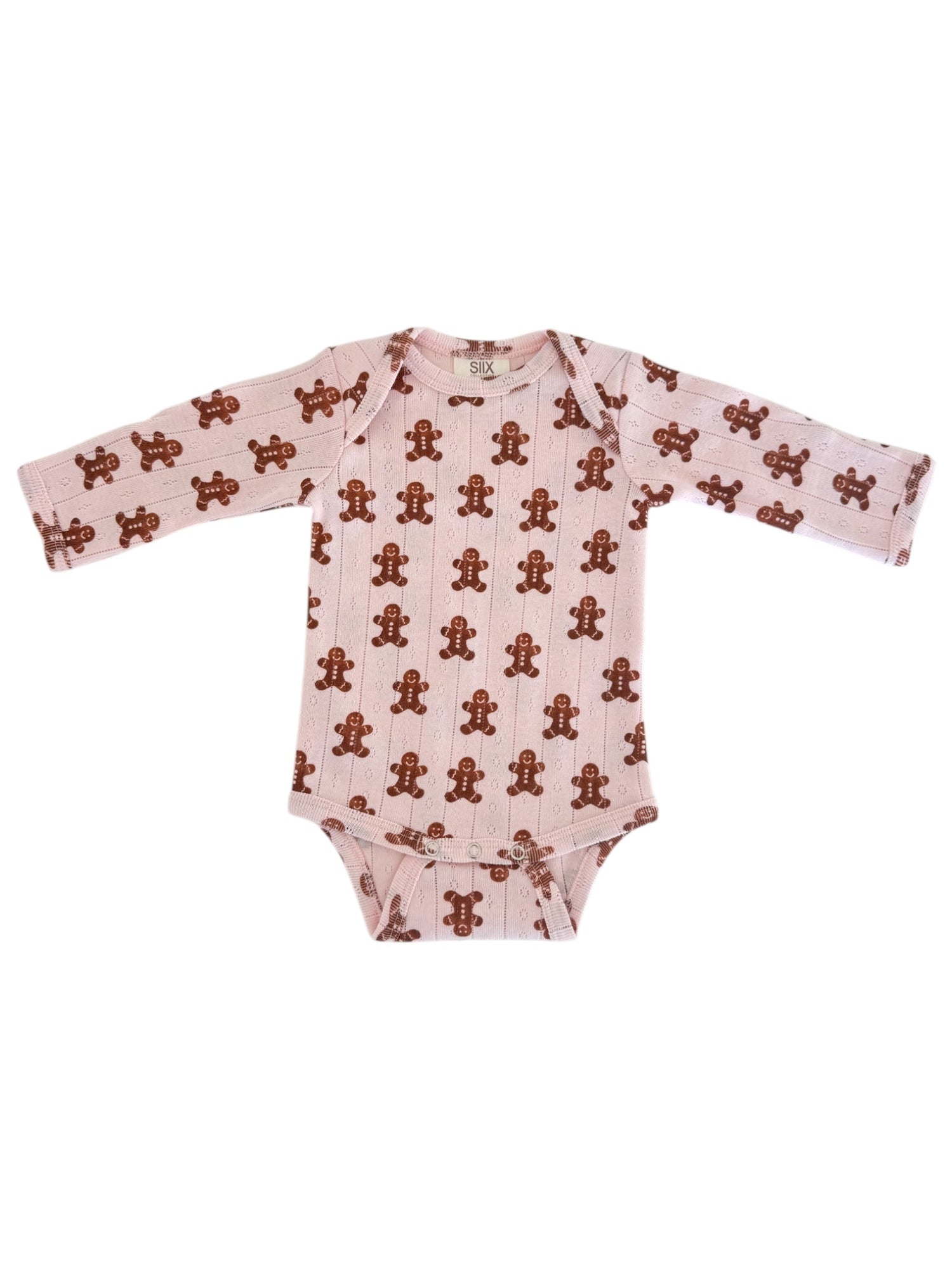 Blush Gingerbread / Organic Pointelle Long Sleeve Bodysuit