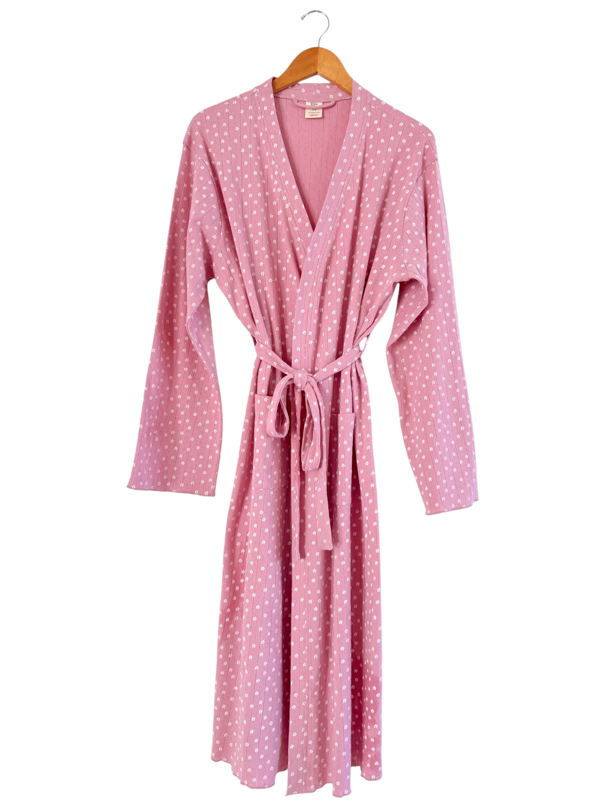 Pink Flower / Organic Pointelle Women's Robe