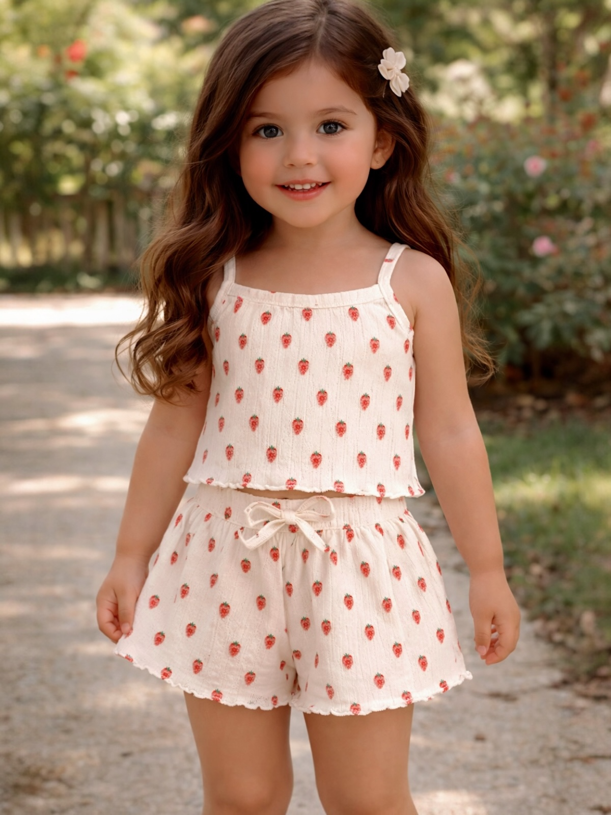 White Strawberry / Organic Pointelle Summer Set