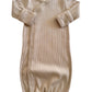 Tan / Organic Ribbed Gown