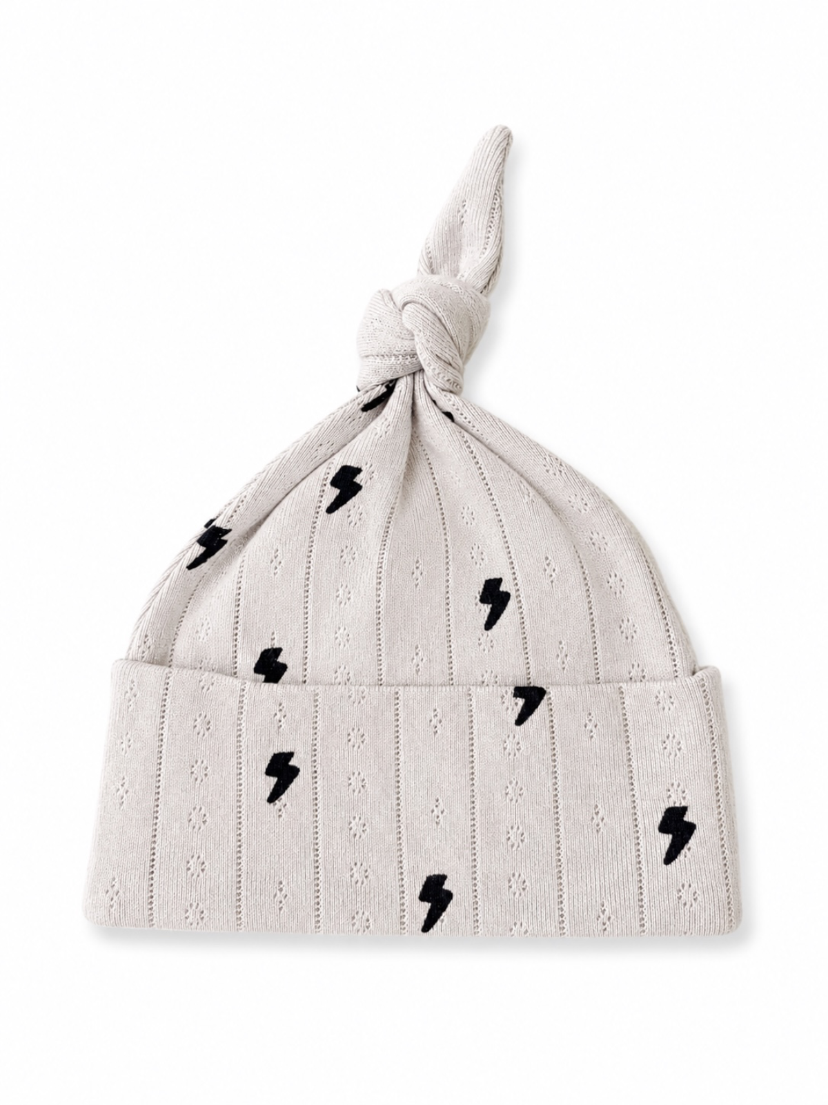 Lightning Bolts / Organic Pointelle Beanie
