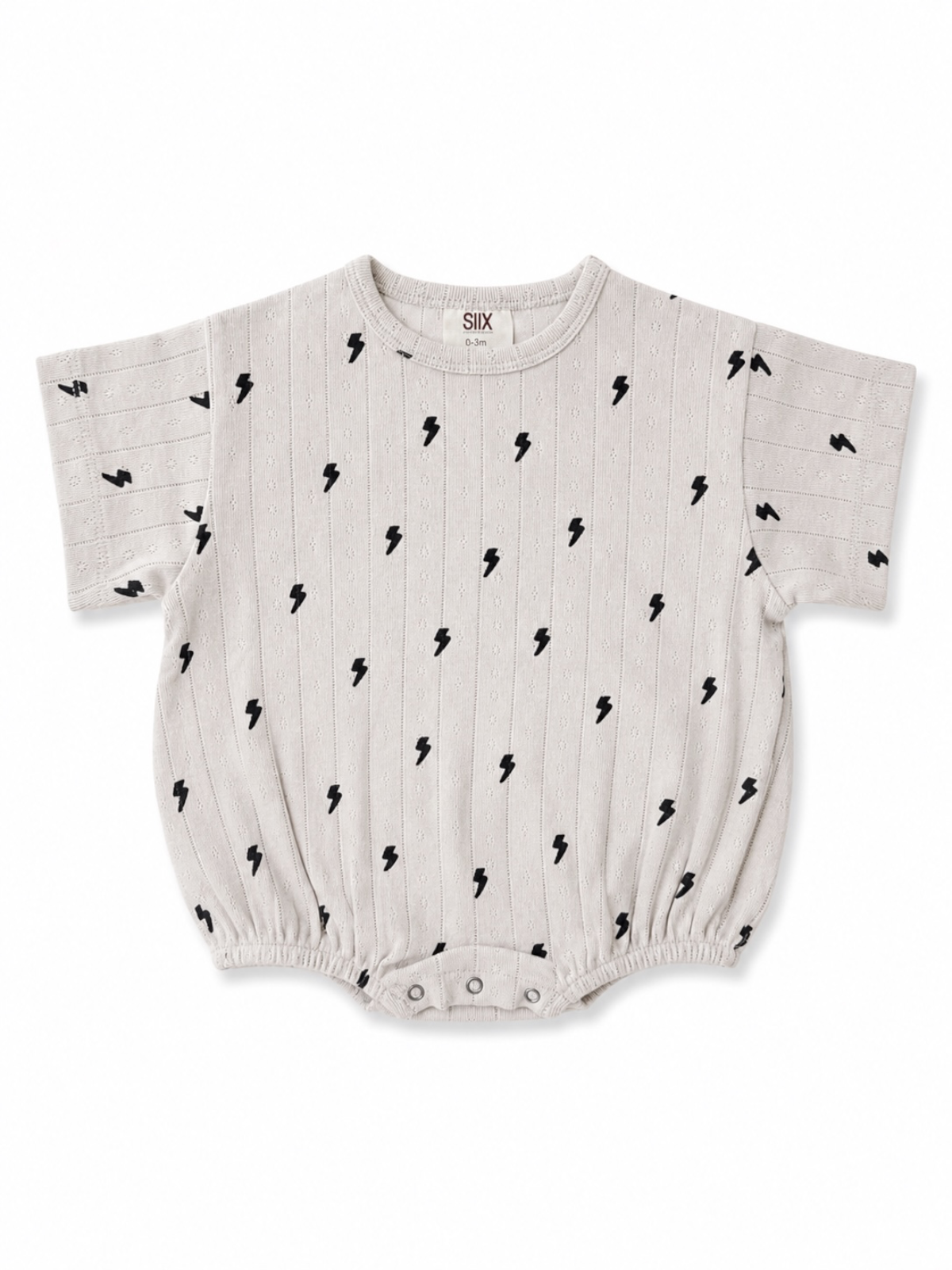 Lightning Bolts / Organic Pointelle T-Shirt Bubble