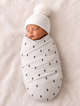 Lightning Bolts / Organic Pointelle Swaddle