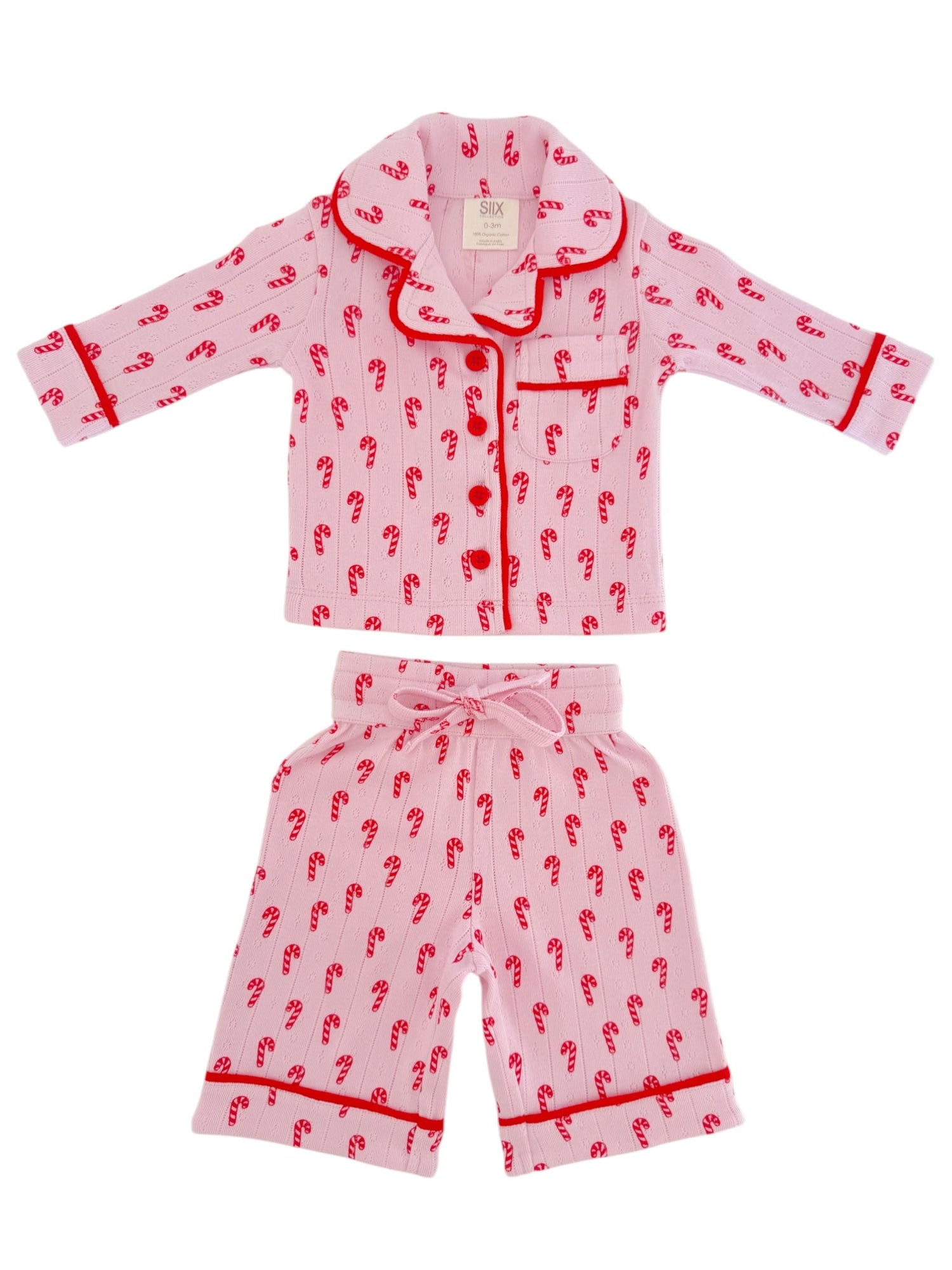 Pink Candy Cane / Organic Pointelle Lounge Set