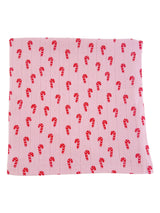 Pink Candy Cane / Organic Pointelle Swaddle