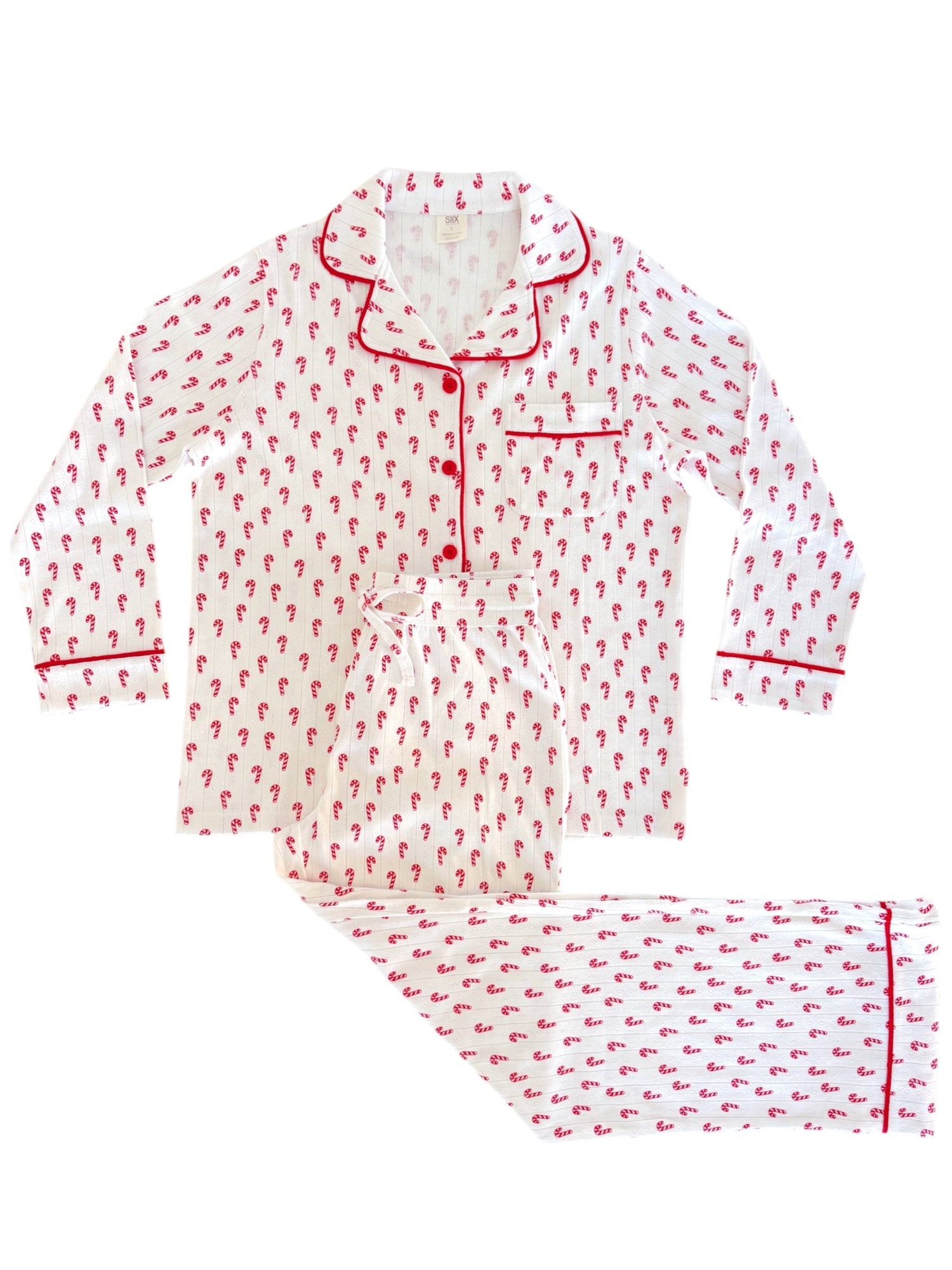 Candy Cane / Organic Pointelle Women's Lounge Set