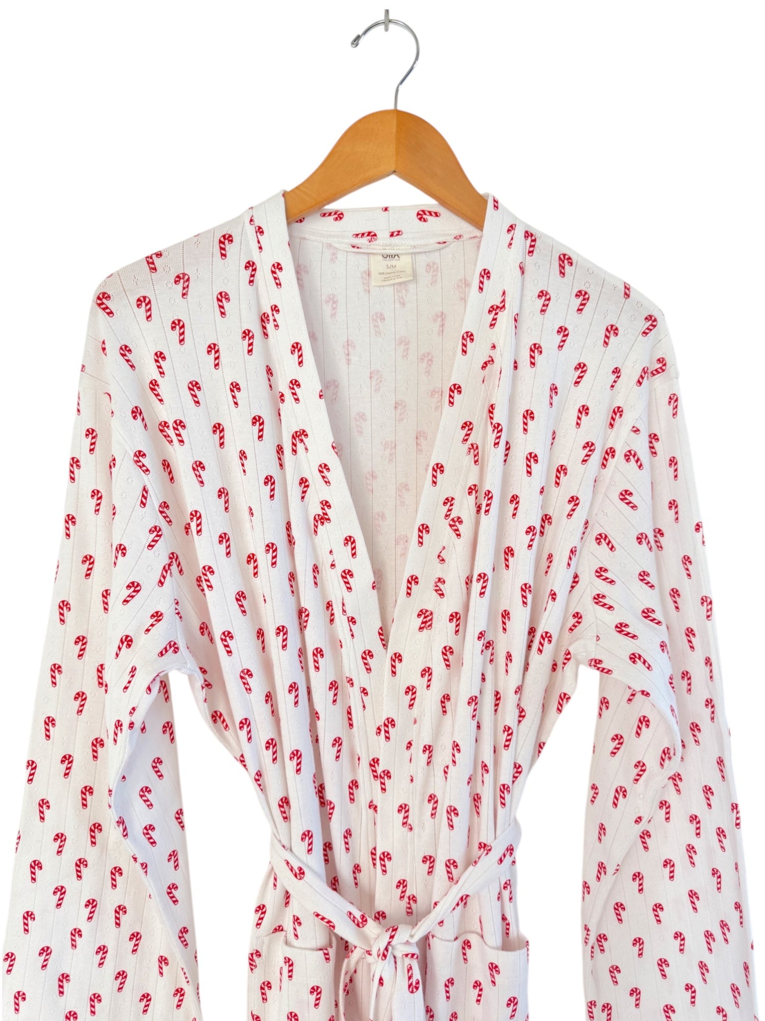 Candy Cane / Organic Pointelle Women's Robe