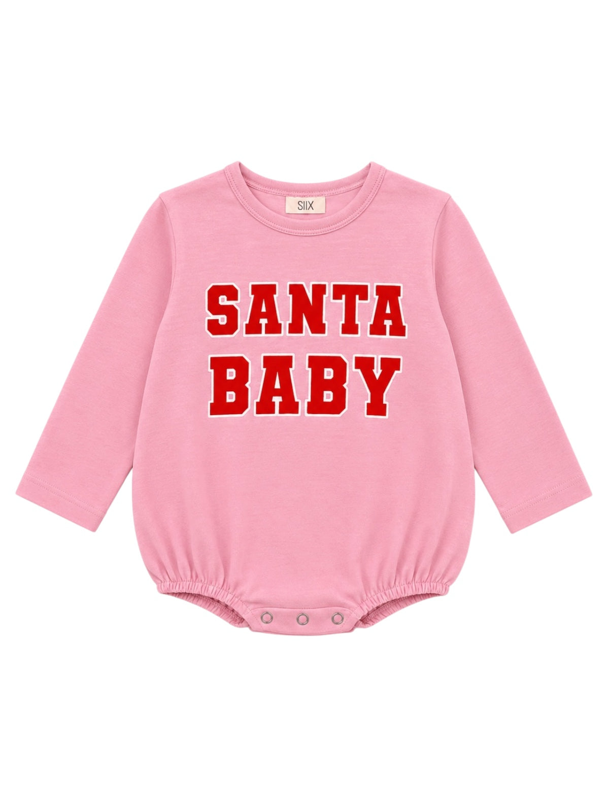 Pink baby onesie with 