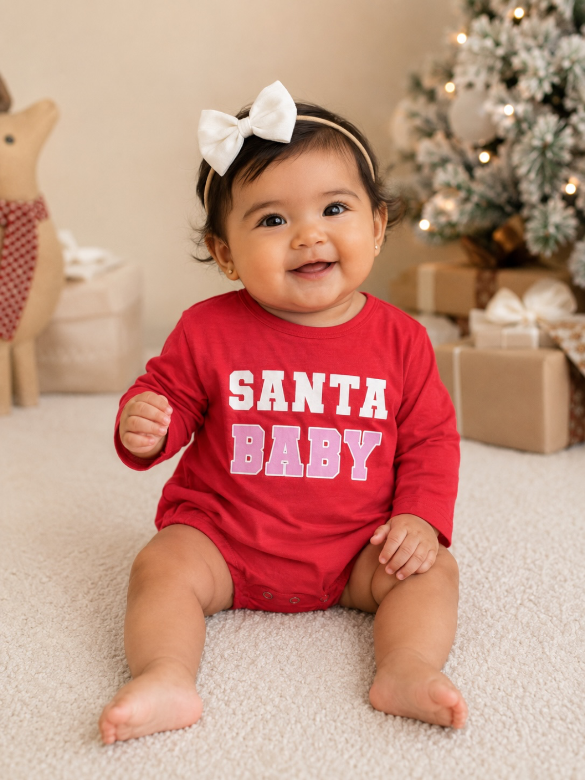 Baby in a red 