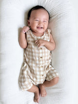 Tan Gingham / Organic Bay Shortie