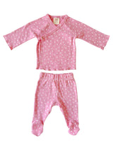 Pink Flower / Organic Pointelle Newborn Set