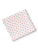 White Strawberry / Organic Pointelle Swaddle