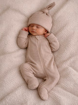 Biscuit / Organic 2-Way Zip Footie