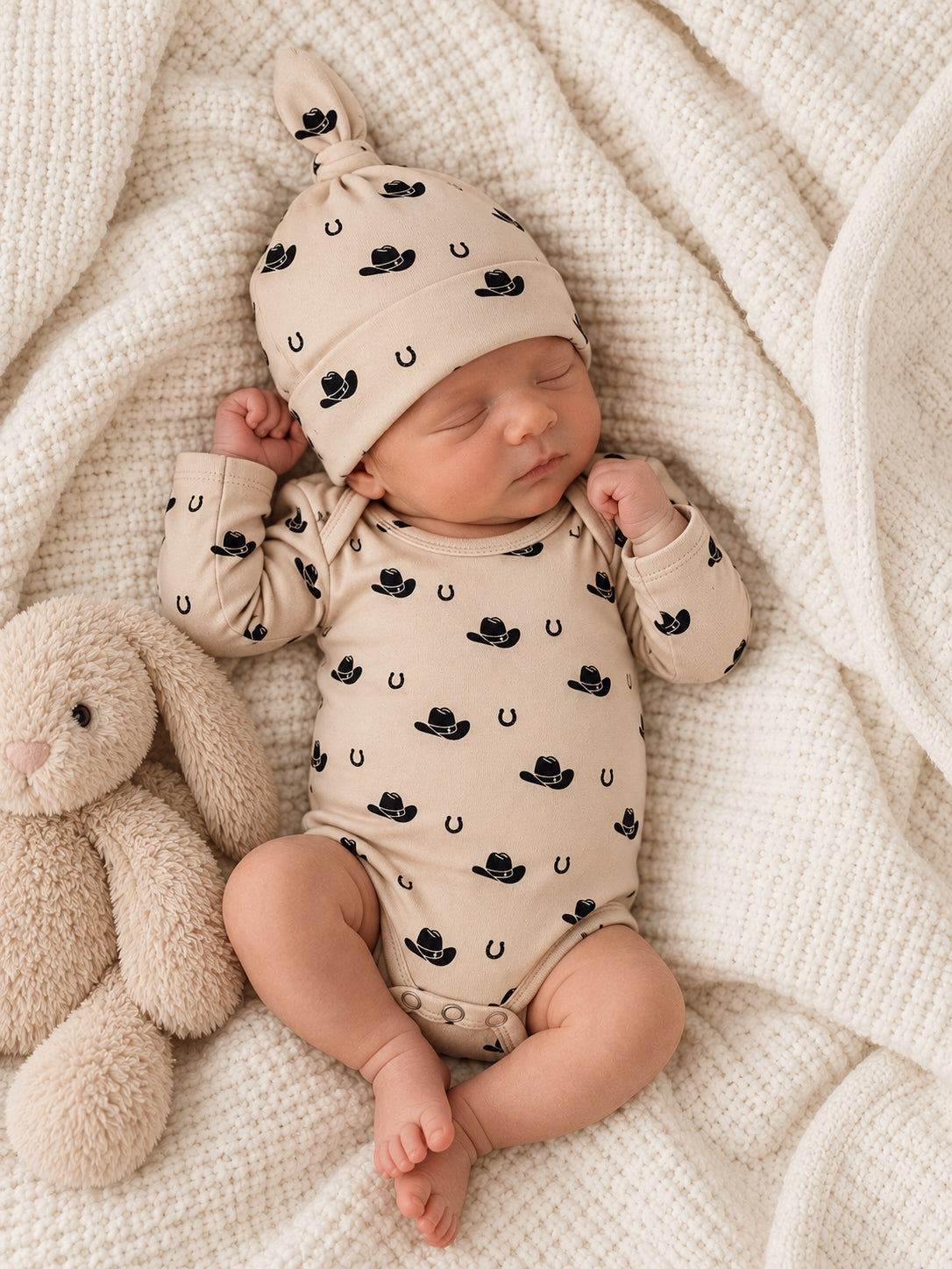 Cowboy Hats / Organic Cotton Long Sleeve Bodysuit
