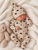 Cowboy Hats / Organic Cotton 2-Way Zip Footie