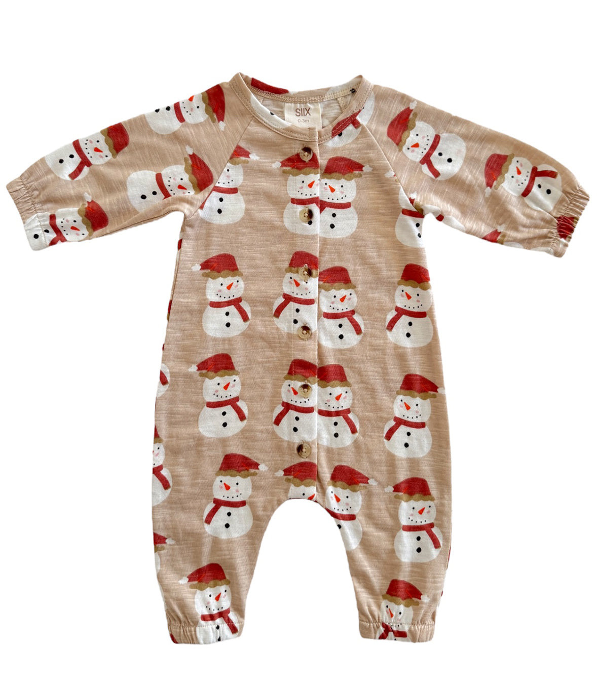 Snowman / Organic Long Sleeve Bay Jumpsuit