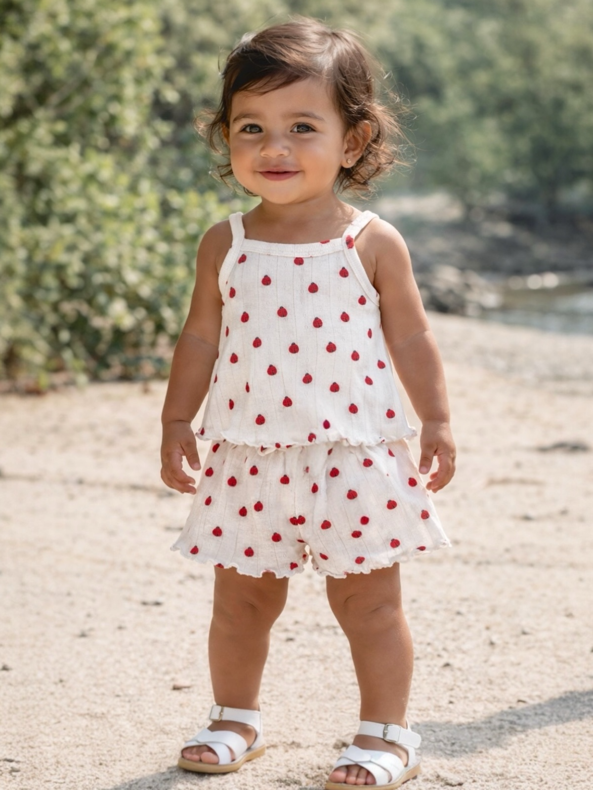 Ladybug / Organic Pointelle Summer Set