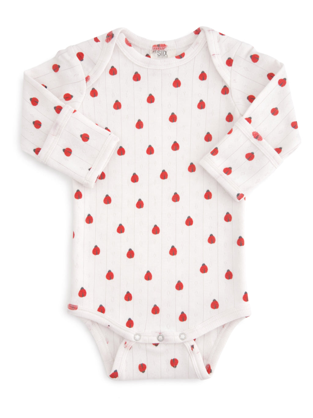 Ladybug / Organic Pointelle Long Sleeve Bodysuit