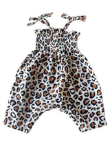 Leopard / Muslin Smocked Jumpsuit