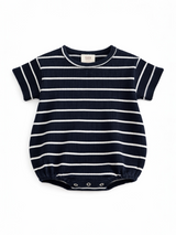 Black/White Stripe / Ribbed T-Shirt Bubble