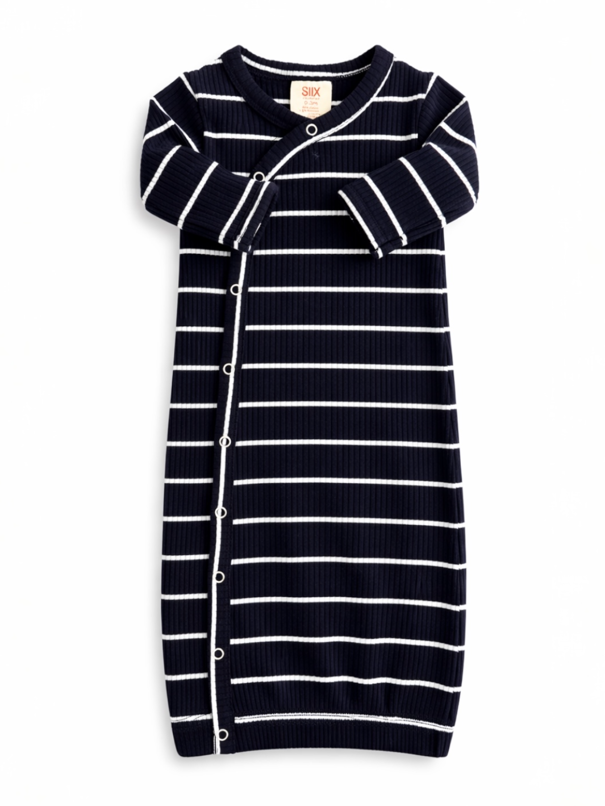 Black/White Stripe / Ribbed Gown