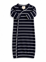Black/White Stripe / Ribbed Gown