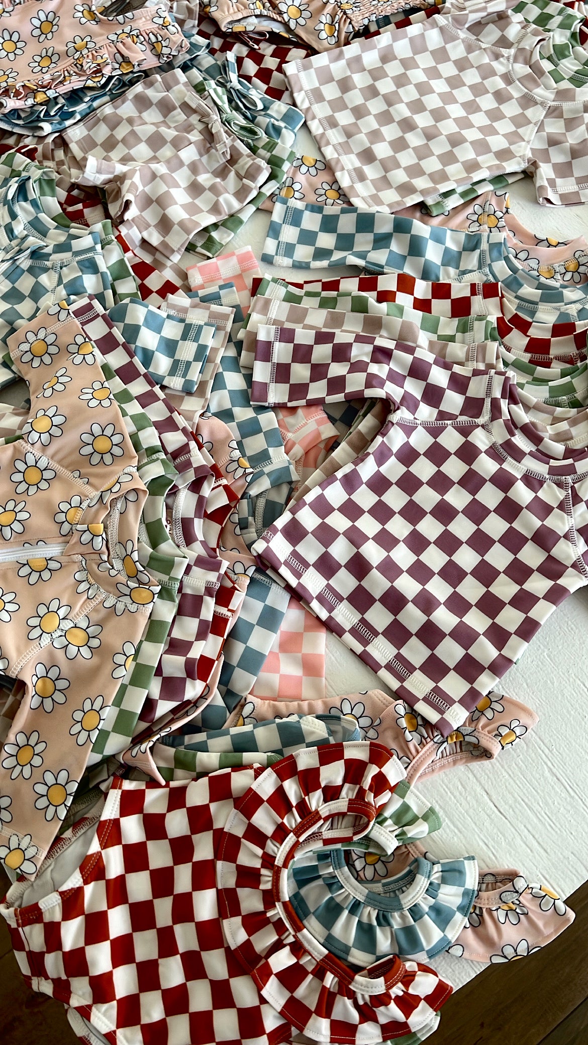 Blueberry Muffin Checkerboard / Cabana Rashguard / UPF 50+