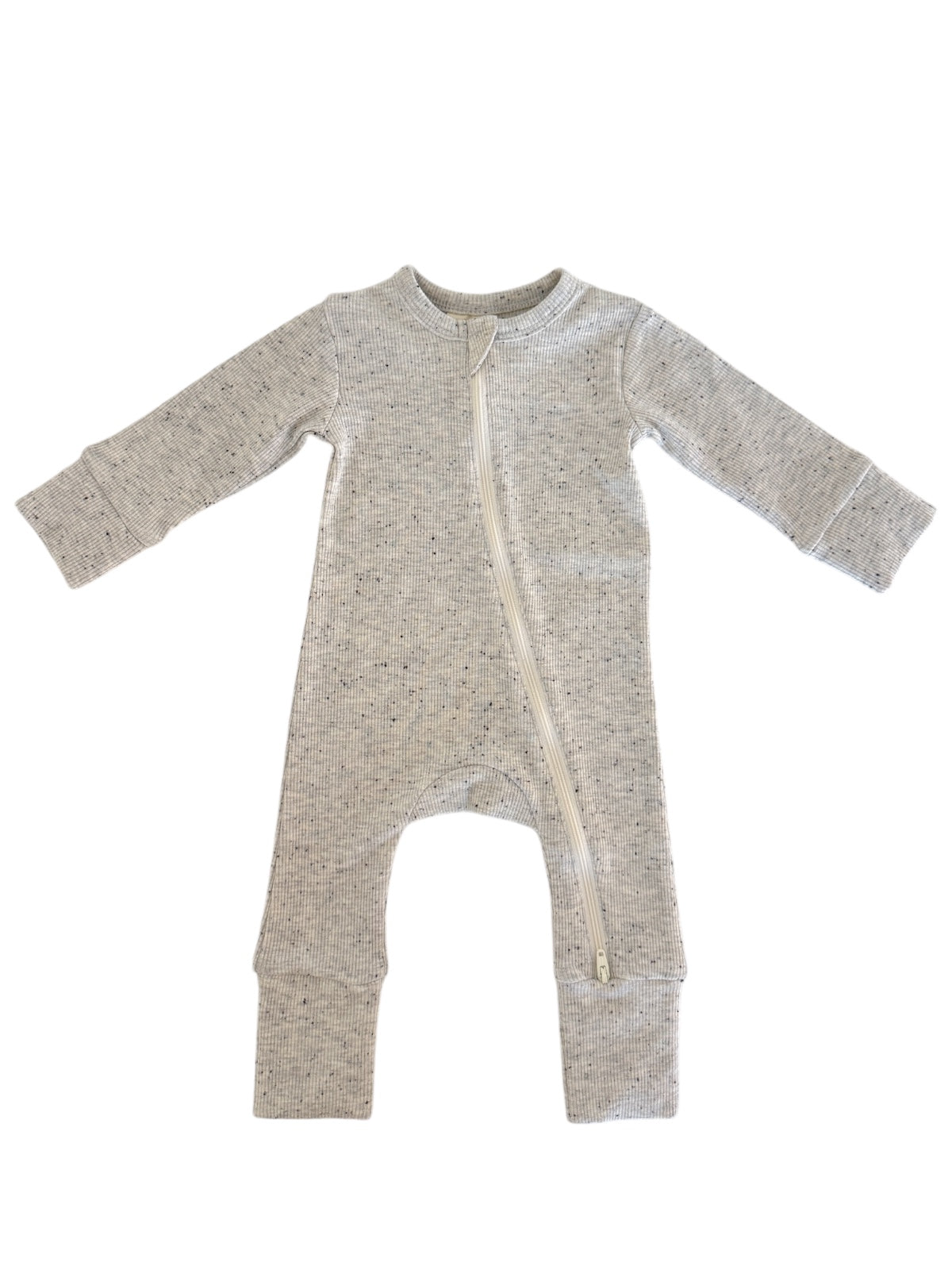 Heather Speckle / 2-Way Zip Romper